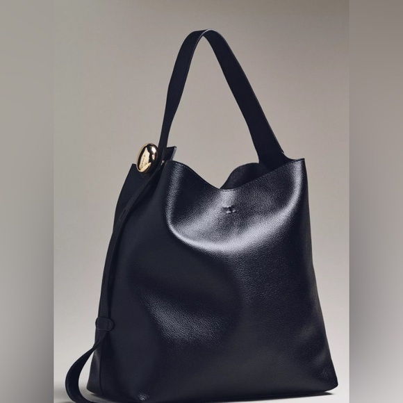 Anthropologie Handbags - NWT Anthropologie Black Leather Tote Bag